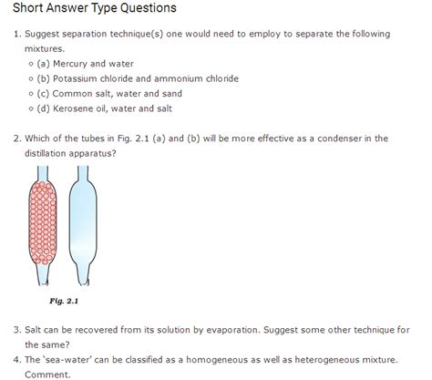 Important Questions For Cbse Class 9 Science Chapter 2 Is Matter