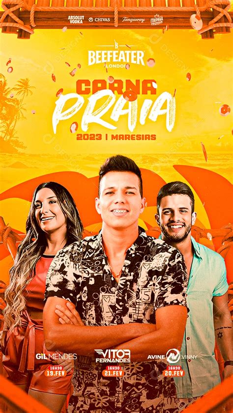 Story Carna Praia 2023 Gil Mendes Vitor Fernandes Avine Vinny Flyer