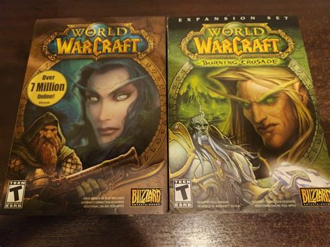 World Of Warcraft Cd Box Set Base Expansion Video Gaming Video