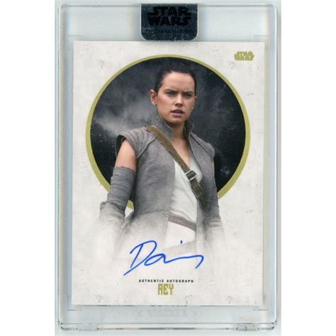 Daisy Ridley As Rey 2017 Topps Star Wars Stellar Signatures Autograph