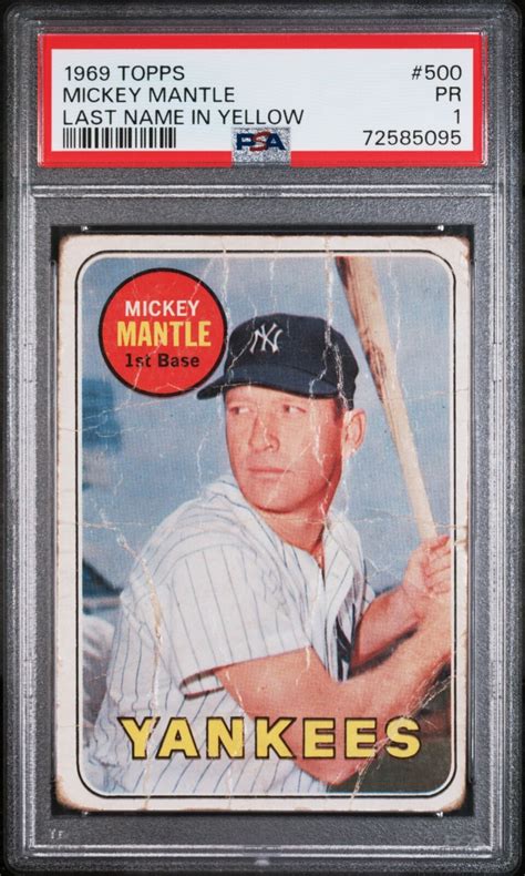 Topps Last Name In Yellow Mickey Mantle For Sale Online Ebay