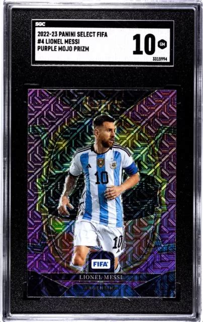 Panini Select Fifa Lionel Messi Violet Mojo Prizm Sgc Eur