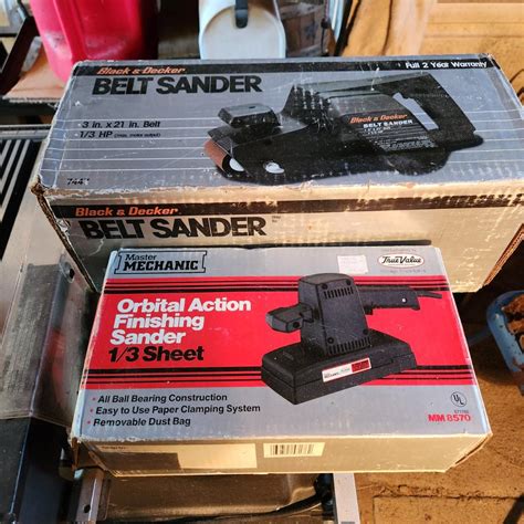 Lot Of Sanders Black Decker Belt Sander True Value Orbital Sander