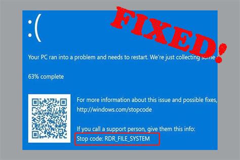 How To Fix Rdr File System Bsod Error On Windows Ways