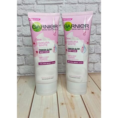 Jual Garnier Sakura White Pinkish Glow Whip Foam Skin Care 100ml