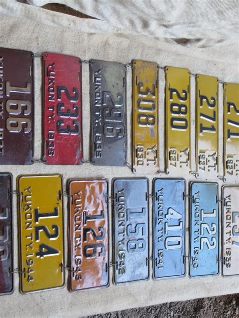 Yukon Territory Single Double And Triple Digit License Plates The