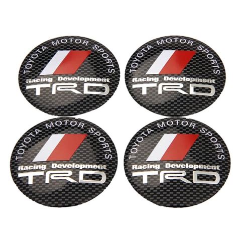 Style TRD TOYOTA Car Wheel Center Hub Cap Sticker Emblem 04 Pcs 03