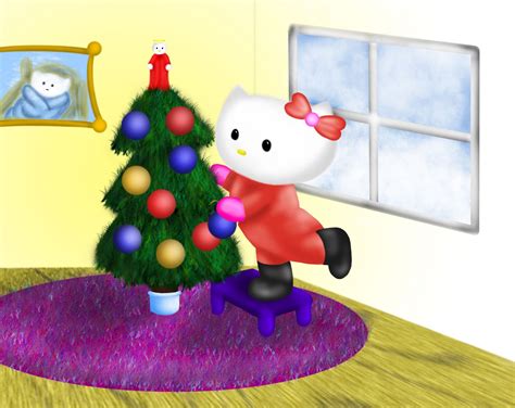 Holly Does Art: Christmas Hello Kitty!