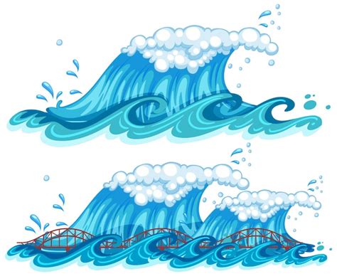 Ocean Waves Clipart Vectors & Illustrations for Free Download