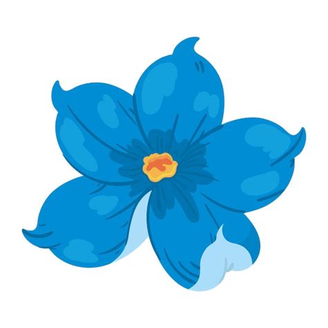 Free Vector Blue Flower Icon