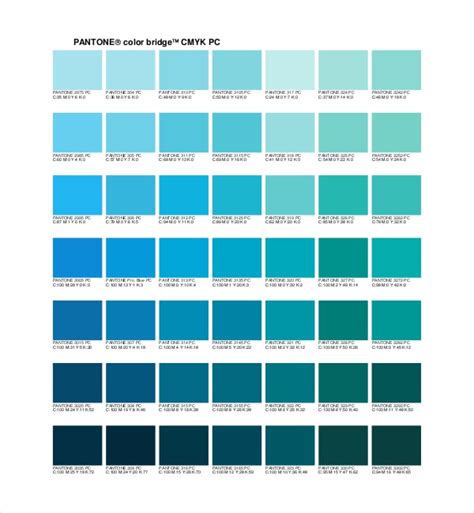 Blue Pantone Color Chart Pantone Colours