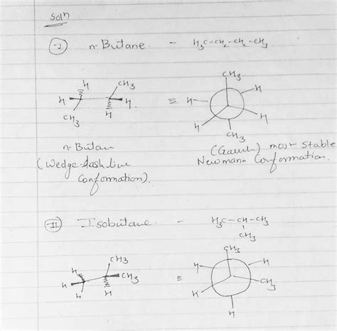 Solved How Do I Draw A C H Model Conformation With Wedge Dash