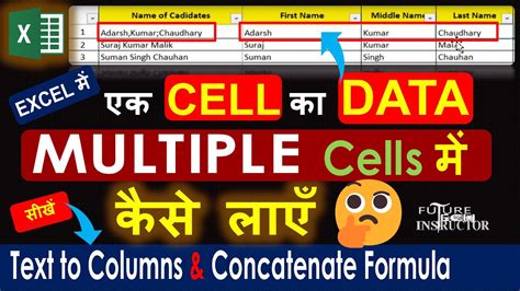 Excel Me Ek Cell Ka Data Multiple Cells Me Kaise Laye Use Of Text To