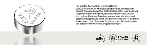 Varta Batterien V Px Sr Knopfzelle St Ck Silver Coin V