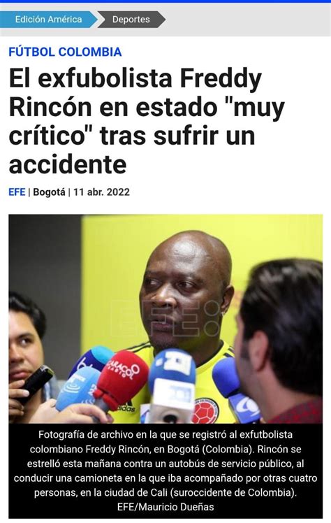 This Is How The International Media Reacted To Freddy Rincóns Accident Infobae