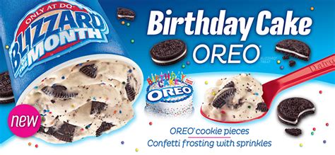 food and ice cream recipes: NEWS: The Birthday Cake Oreo Blizzard, Dairy Queen's Blizzard of the ...