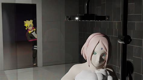 Animation Boruto X Sakura Caught Peeking At Sakura Take Shower