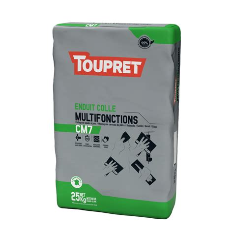 Enduit multi usages en poudre intérieur 25 kg CM7 TOUPRET Bricoman