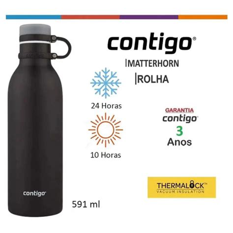 Garrafa T Rmica Inox Parede Dupla Matterhorn Contigo Preto Ml