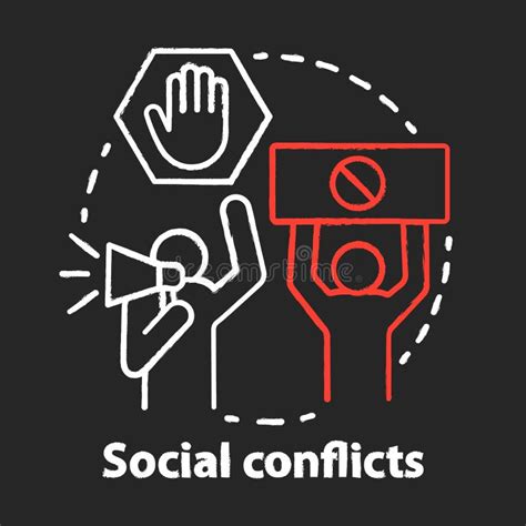 Icono De Concepto De Conflictos Sociales Y Disputas La Violencia De