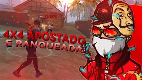 🔴live On Free Fire Ao Vivo🔴treinamento Emulador 4x4 Apostado E Rank Com