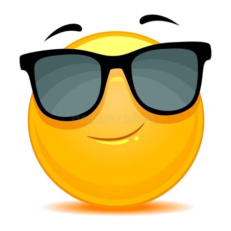 Occhiali Da Sole D Uso Di Smiley Emoticon Illustrazione Vettoriale