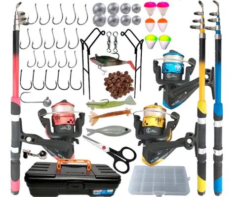 Kit Pesca Completo Vara Telescopica Molinete Itens