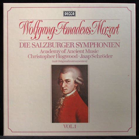 Пластинка Jaap Schroder Mozart Salzburger Symphonien Vol 1 Mit