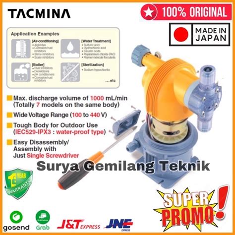 Jual Pompa Kimia Asam Dosing Pump Injeksi Chemical Tacmina CSII 600