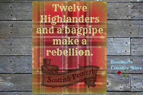 Printable Quote Scottish Proverb Made In The Highlands Red