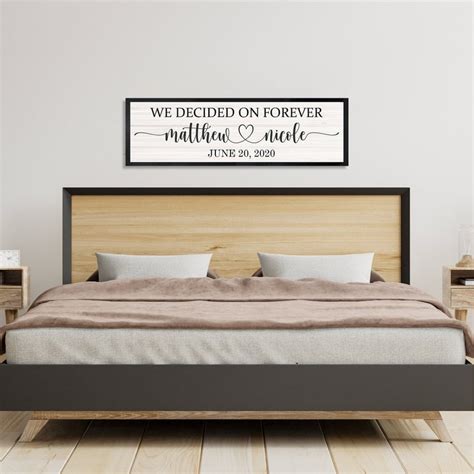 Master Bedroom Wall Decor Over The Bed Sign Personalized Etsy