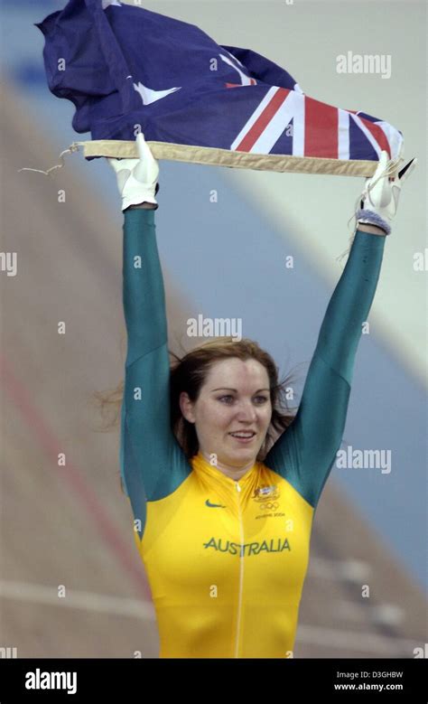 Dpa Australian Cyclist Anna Meares Cheers After Winning The Womens