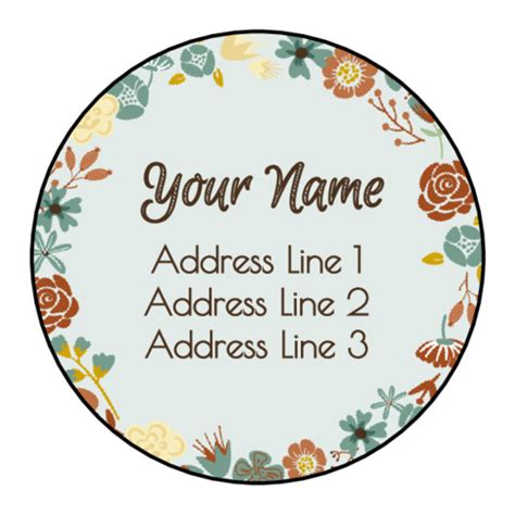 Floral Border Address Label Template | OnlineLabels®