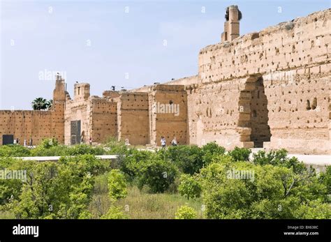 El Badi Palace Marrakech Morocco North Africa Africa Stock Photo