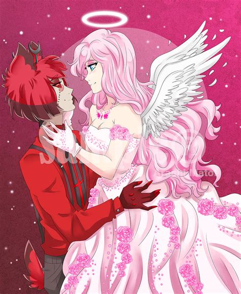 Commission Alastor And Rose Angel By Arashi Matoi On Deviantart