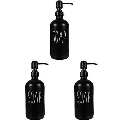 3pcs Refillable Glass Soap Dispenser Empty Hand Liquid Soap Bottle Lotion Liquid Soap Dispenser