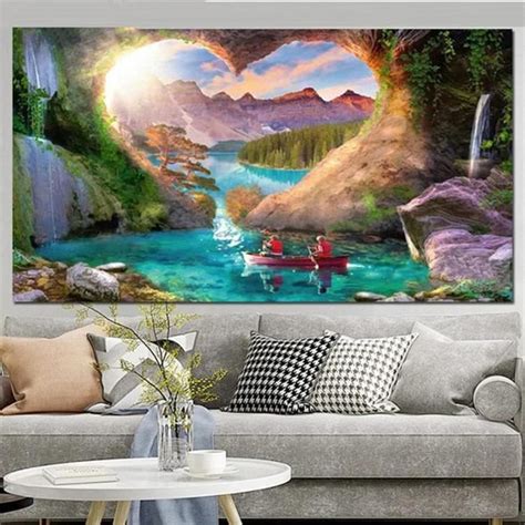 Broderie Diamant Kit Complet Grotte Paysage Naturel 5D Diamond Painting