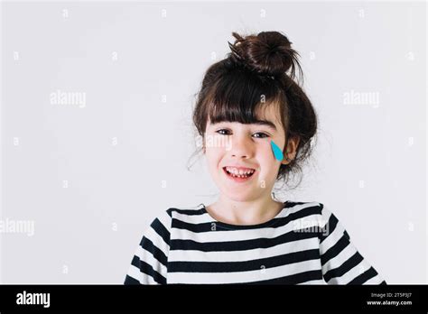 Cute Girl Laughing Crying Stock Photo Alamy