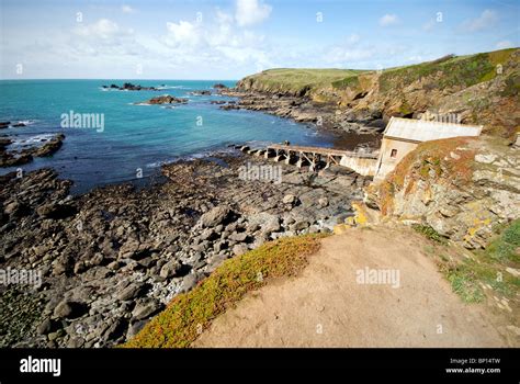 Lizard Point Cornwall Uk Beach Old Lifeboat Station Stock Photo Alamy