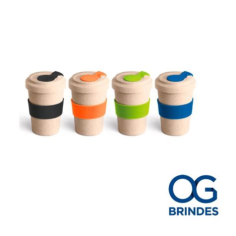 OG Brindes Copo Fibra De Bambu 500ml Personalizado