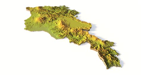 3D Relief map of Armenia 3D model | CGTrader
