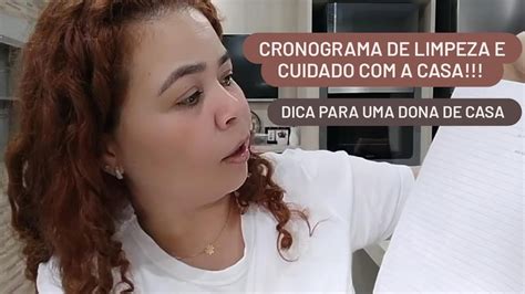 Rotina De Cuidados A Casa Fiz Um Cronograma De Limpeza Pra Voc S