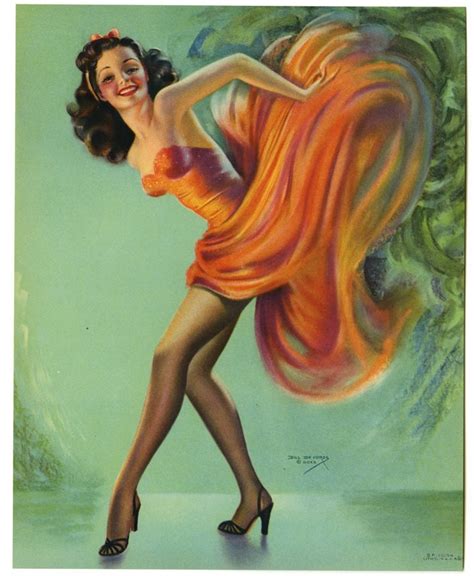 Vintage Original Art Deco 1940s Pin Up Print By Billy Devorss