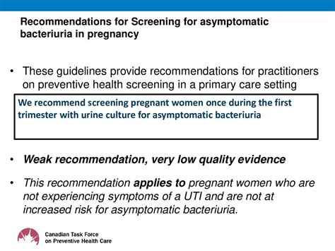 Screening for asymptomatic bacteriuria in pregnancy (2018) - Speaker Deck