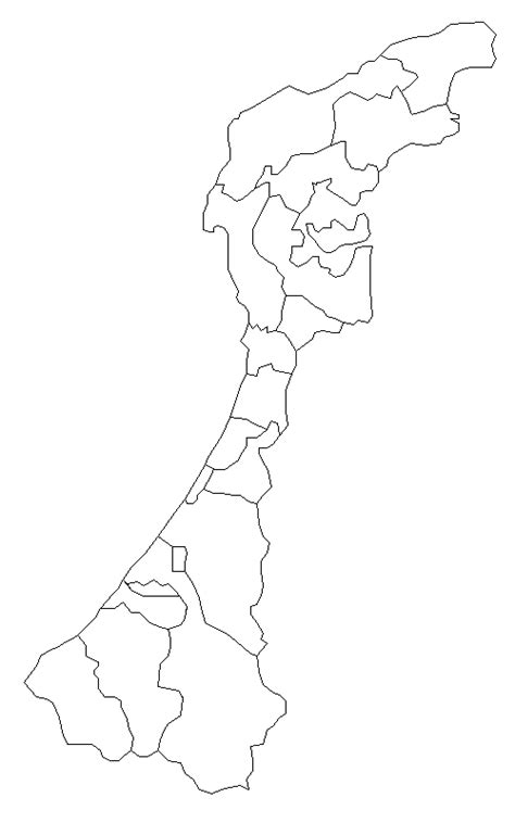 石川県白地図 「平成の大合併」徹底追跡