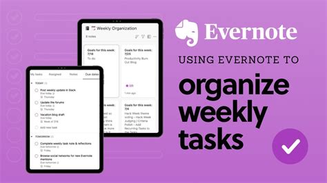 How To Use Evernote To Organize Your Weekly Tasks Youtube