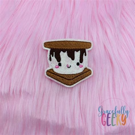 Kawaii Smore 3 Feltie Ith Embroidery Design 4x4 Hoop And Larger