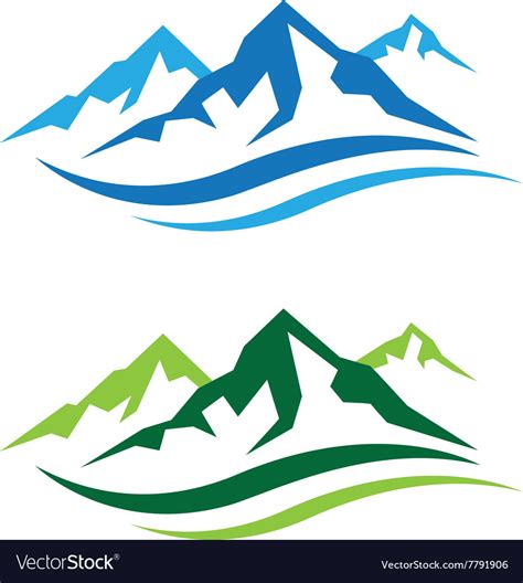 Mountains Logo Royalty Free Vector Image VectorStock