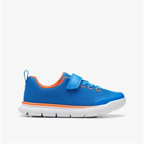 Boys Hoop Run Kid Blue Synthetic Sneakers Clarks Us