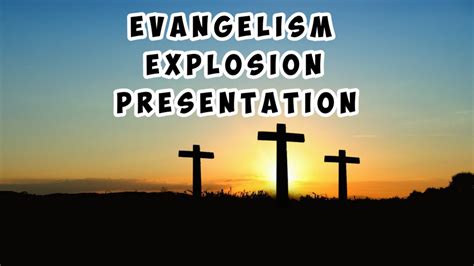 Evangelism Explosion Presentation Demonstration Evangelismexplosion Gospelpresentation Youtube